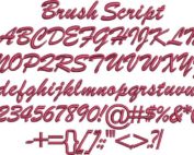 Brush Script BX embroidery font