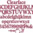 Clearface BX embroidery font