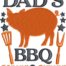 Dad's BBQ embroidery design