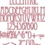 Eccentric BX embroidery font