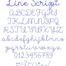 Line Script esa font icon