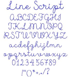 Line Script esa font