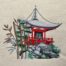 Okinawa Pagoda Embroidery Design