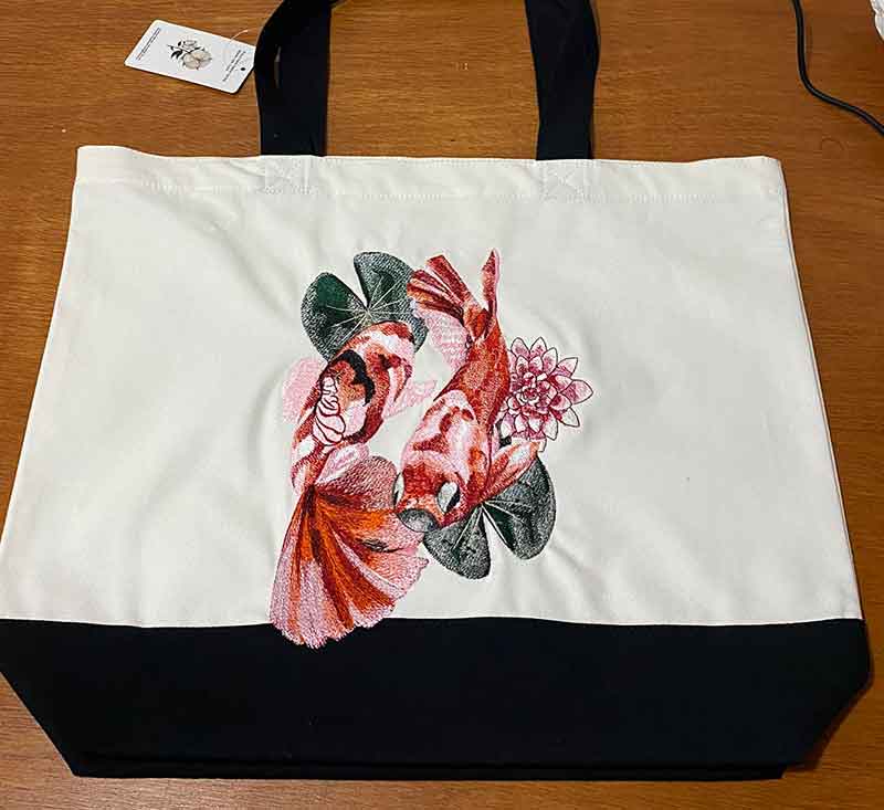Tote Bag Japanese Fish | Canvas Shopping Bags | Canvas Shoulder Bag |  Shopping Bag Crane - Shopping Bags - Aliexpress