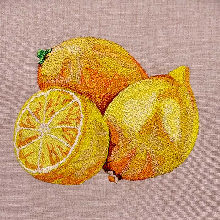 Lemons embroidery design