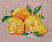 Lemons With Blossom Embroidery Design