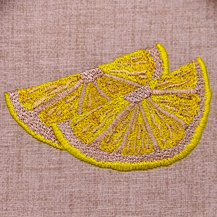 Lemon slices embroidery design