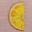 Lemon Slice Embroidery Design