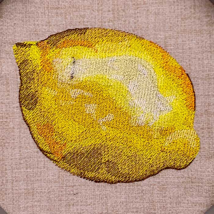 Lemon embroidery design
