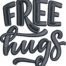 Free Hugs embroidery design