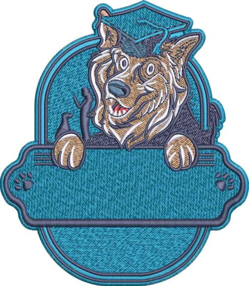 Dog Training Grad Embroidery Design