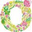 Summer Flowers Font O embroidery design