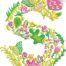 Summer Flowers Font S embroidery design