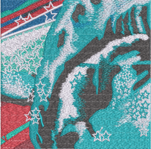 Statue of Liberty Tile Scene embroidery design