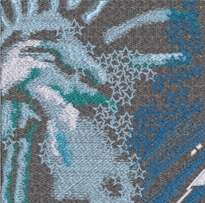 Statue of Liberty Tile Scene embroidery design
