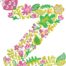 Summer Flowers Font Z embroidery design