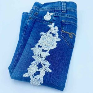 lace jeans Embroidery Legacy Design