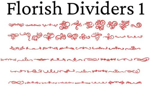 Florish Dividers ESA Font Embroidery design