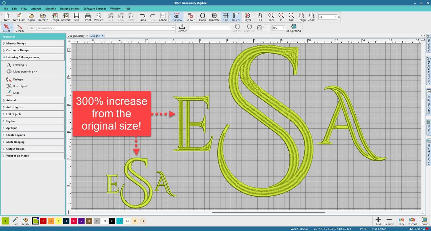 How to combine embroidery designs in Embrilliance Essentials software 
