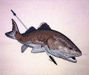 Redfish arrowed embroidery design