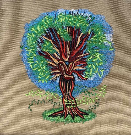 Loving Tree Embroidery Design