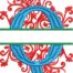 split swirls monogram Q embroidery design