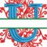 split swirls monogram U embroidery design