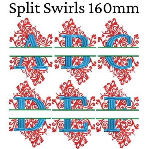 Split Swirls ESA font