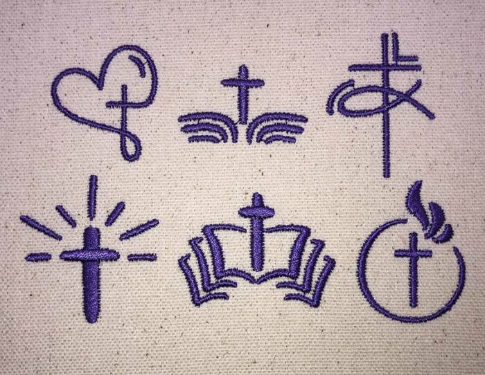 Christian logos esa font sew out