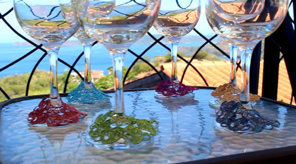 wine glass Coaster Charm
