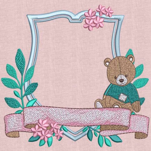 baby crest embroidery design