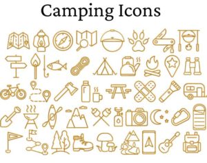 ESA Embroidery Font - Camping Icons
