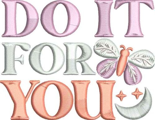 Do it for you embroidery design