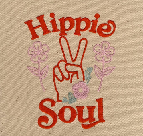 Hippie soul embroidery design