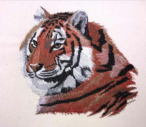 Tiger Head embroidery design