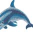 Jumping dolphin embroidery design