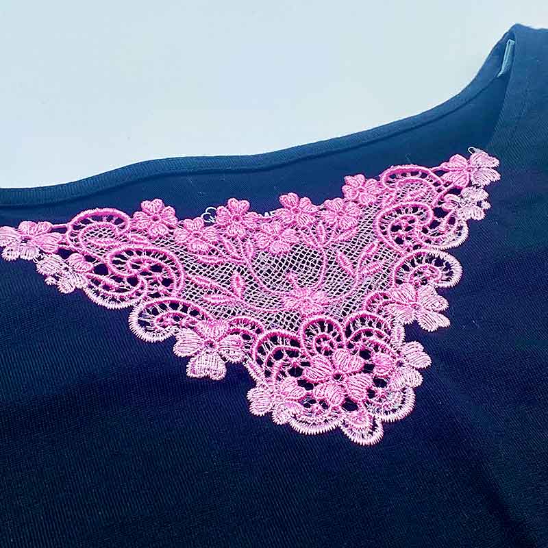 Embroidery Project: Lace Insert