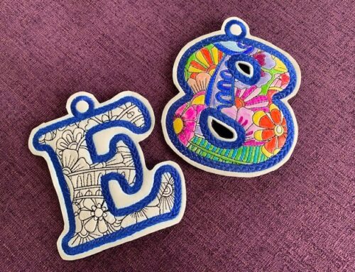 Embroidery School Project: Make A Colorful Personalized Backpack Charm
