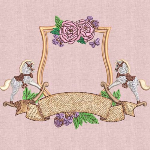 Baby crest embroidery design