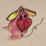 Funny pigs heart embroidery design