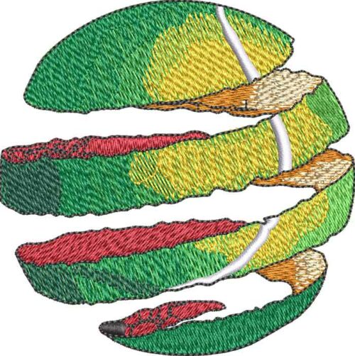 Tear Tennis Ball embroidery design