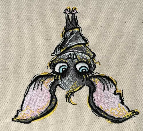 bat embroidery design