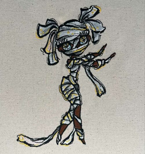 Mummy embroidery design