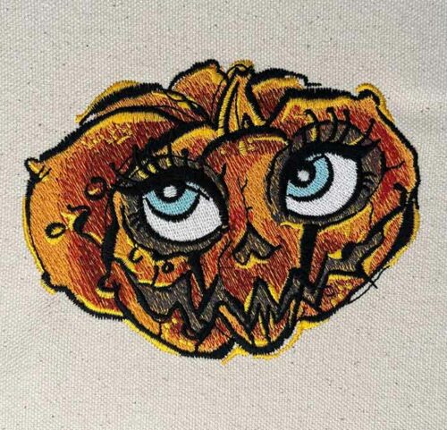 Pumpkin embroidery design