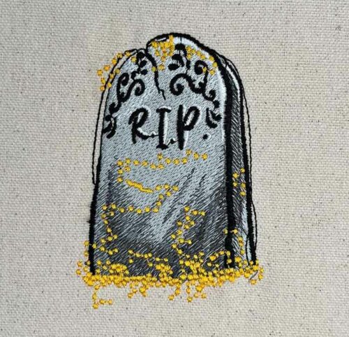 tombstone embroidery design