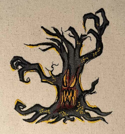 tree embroidery design