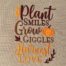 Plant smiles embroidery design