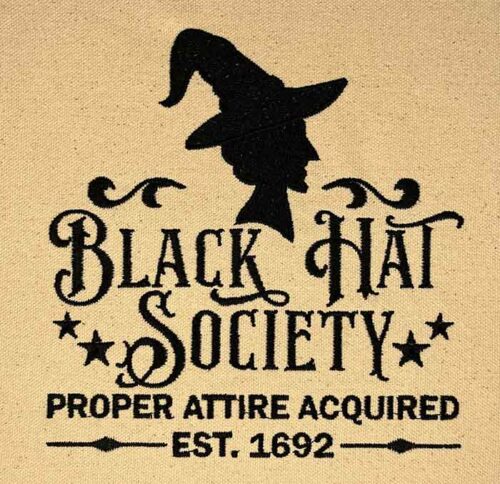 Black Hat Society Embroidery Design