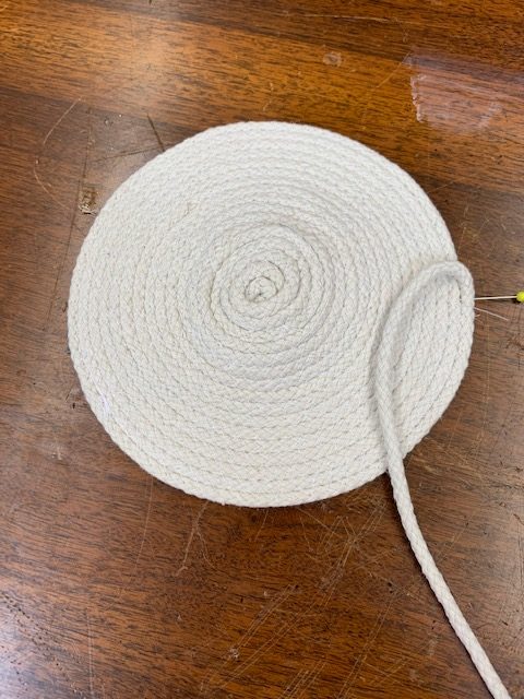 How to Embroider on a Cotton Clothesline Rope Basket - The Birch Cottage