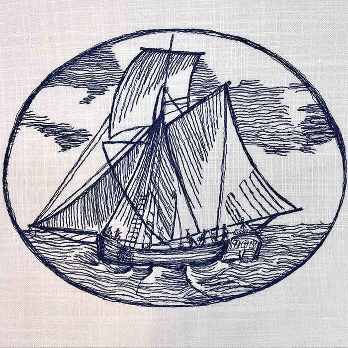 Sailboat - Embroidery Design Doodler
